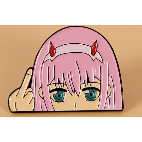 Darling In The Franxx Mystery Girl Enamel Brooch Pin Lapel Hard Metal Pins Brooches Badges Exquisite Jewelry Accessories Gifts