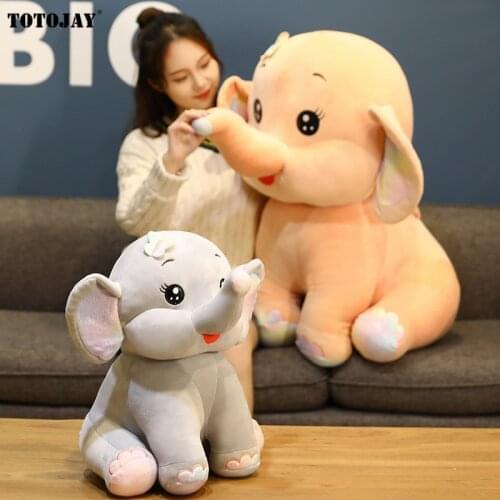 1pc 40/55cm Cute Big Ears Elephant Plush Toys Cartoon Sleeping Stuffed Pillow Doll Soft Cushion Bolster Birthday Gift for Kids