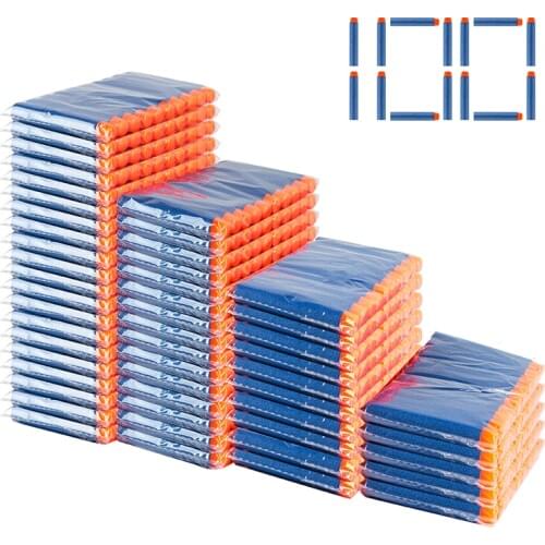 100Pcs Darts For Nerf Mega 7.2cm Sniper Darts Bullets Mega Foam Refill Darts Big Hole Head Bullets for N-Strike Mega Series