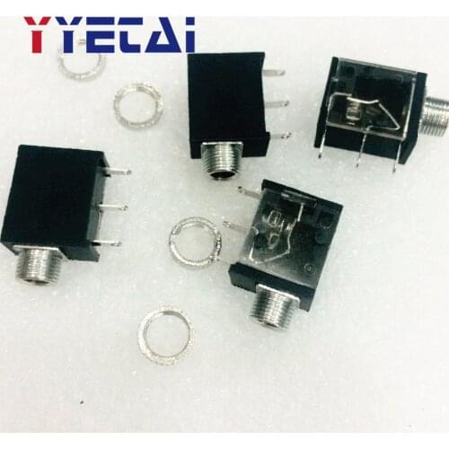 20PCS 3.5MM PJ-323M with nut 3 pin socket female audio socket PJ-323 DD