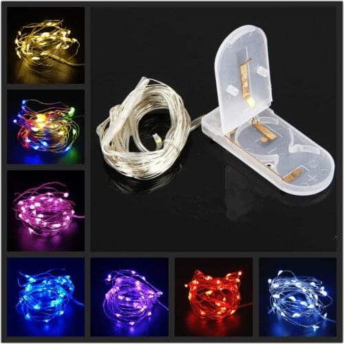 20pcs Silver Wire LED Fairy String Lights Garland Outdoor Christmas Decorations for Home Wedding Decor Navidad New Year 2021 DIY