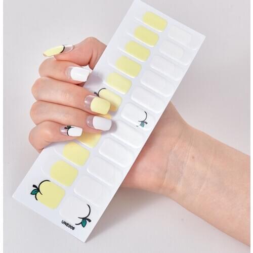 22 Tips/Sheet Solid And Patterned Nails Nail Wraps DIY Nail Adhesive Nails Sticker Designer Full Beauty Nailart Sticker Shiny