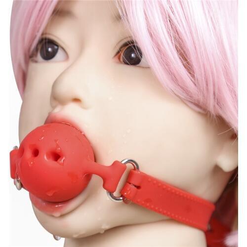 3.5/4.5/5cm Full Silicone Soft Mouth Ball Gag Adult Games Bondage Gear Mouth Plug S&m Sex Toys for Woman Sex Games