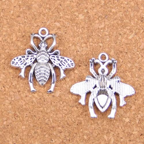 38pcs Charms bee bug 26x25mm Antique Pendants,Vintage Tibetan Silver Jewelry,DIY for bracelet necklace