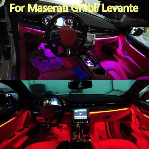 64 Color Led Ambient Light 2017-2020 For Maserati Ghibli Levante Quattroporte Atmosphere Advanced Light Decoration Lamp