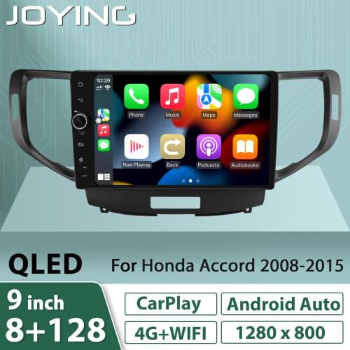 JOYING 8"Android 10 Car Radio Stereo Multimedia Audio Player Navigation GPS Auto For Honda Accord 8 2008 2015 Reverse Camera 4G