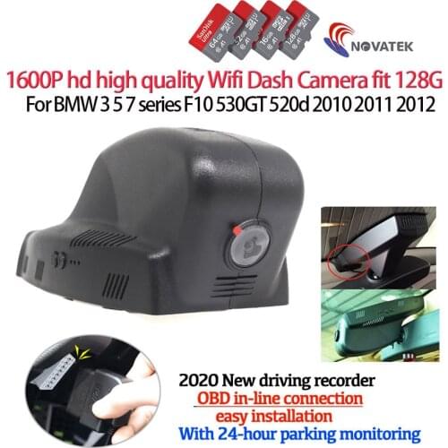 Car Video Recorder Dash Cam Camera For BMW 3 5 7 series F10 530GT 520d 2010 2011 2012 OBD in-line connection easy installation