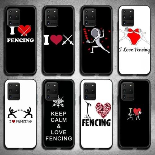 I love fencing Phone Case For Samsung Galaxy S21 Plus Ultra S20 FE M11 S8 S9 plus S10 5G lite 2020