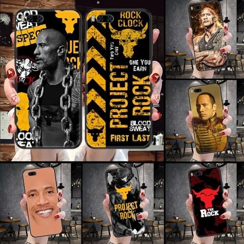 The Rock Dwayne Johnson Phone Case For Xiaomi Mi Note 8 9 10 11 9T 10T A3 Lite Pro Ultra black luxury cell cover 3D shell art