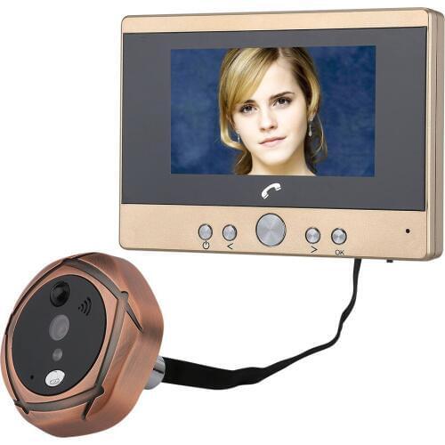 4.3" TFT Screen Digital Intercom Peephole Door Viewer Camera PIR Motion Detection Doorbell 160 Degree Wide Angle IR Night