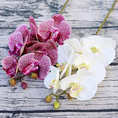 Artificial Butterfly Orchid Flowers For Home DIY Decoration Real Touch Home Decor Flore Fake Moth Flor Orchid Flower