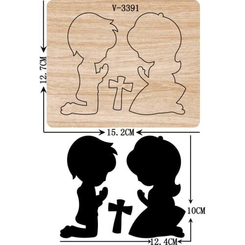 New Angel boy, girl wooden dies cutting dies for scrapbooking Multiple sizes V-3391