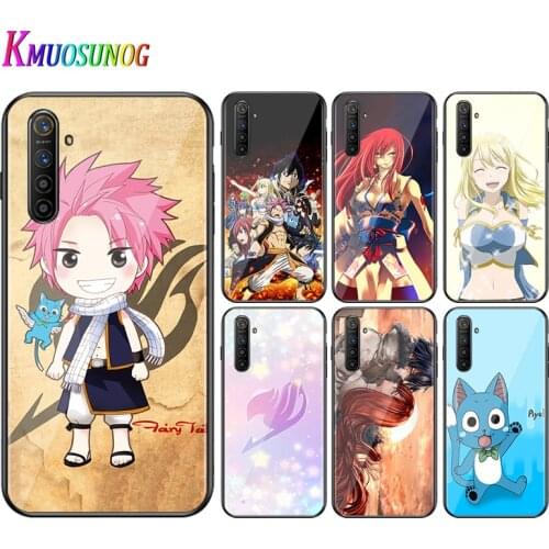 For OPPO A5 A9 2020 F7 Phone Cover Anime Fairy Tail for OPPO Reno 2 Z 2Z 2F 3 4 Pro 5G Bright Black Phone Case