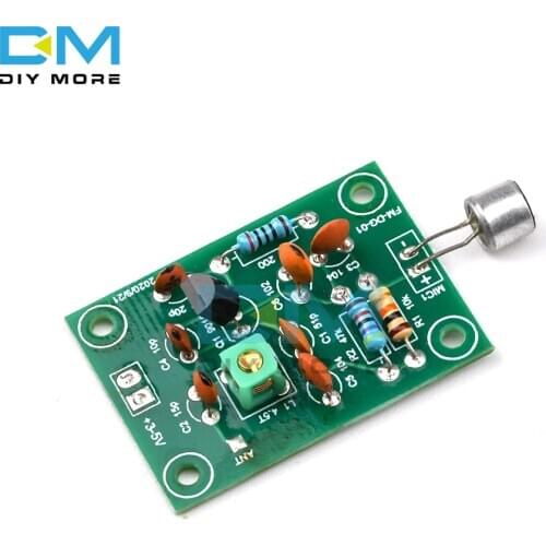 FM Receiver Transmitter Module Mini Wireless Microphone Ham Radio Frequency Regulation Adjustable Sound Board 3V 5V DC DIY Kiy