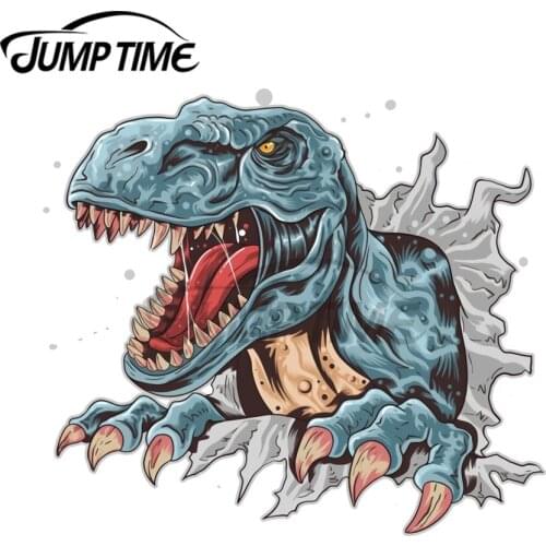 JumpTime 13 x 8.7cm For T-rex Mandala Funny Car Stickers and Decals Waterproof Scratch-Proof Door Wall Auto Decoration
