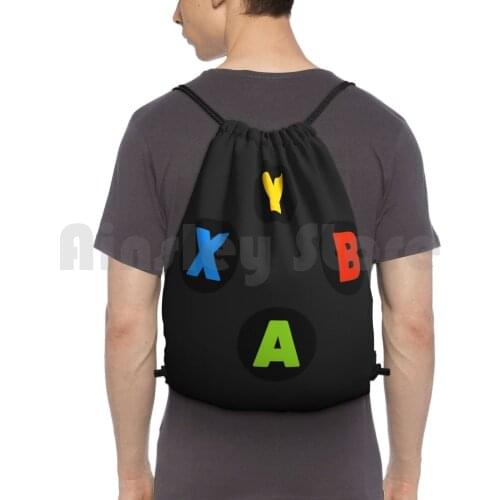 Controller Buttons Backpack Drawstring Bags Gym Bag Waterproof Playstation Ps Controller Circle Cross Square Gaming Gamer
