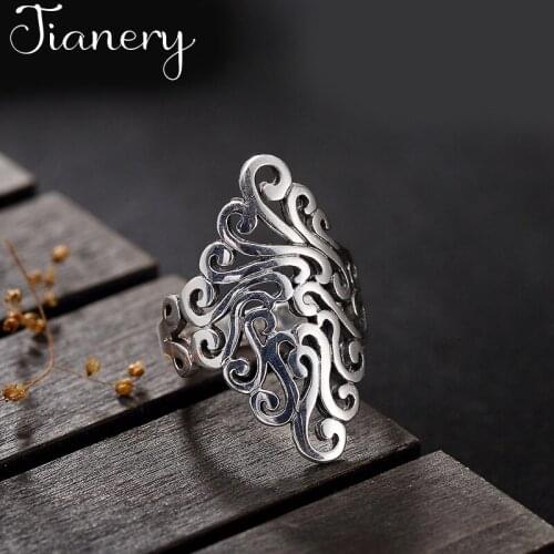 Fashion Female Big Flower Finger Rings For Women Lover Wedding Jewelry Party Trendy Statement Rings Wholesale