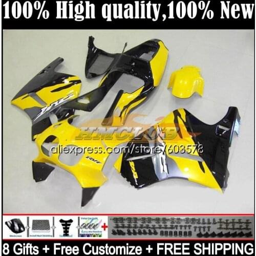 Body For HONDA VFR400 R V4 VFR400RR RVF400R VFR400R 1987 1988 34CL.17 RVF VFR 400 R RR 400R CC NC24 87 88 Fairings Yellow black