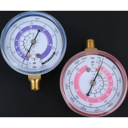 R134A R22 R410A Air Conditioner Refrigerant Low 500psi High 800psi Pressure Gauge Refrigeration Pressure Gauge