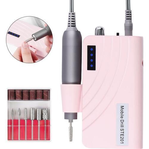 Portable Rechargeable 30000RPM Manicure Machine Electric Nail File Nail Art Tools Manicure Pedicure Set for Nail Drill bits