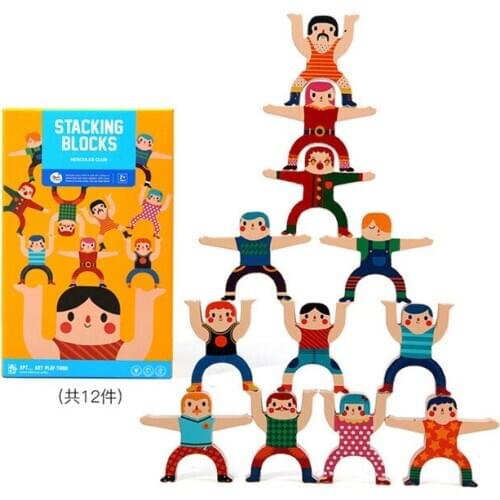 Meile Children 's Building Blocks Diediele Kindergarten Early Education Parent Kids Interactive Table Game Wooden Toy