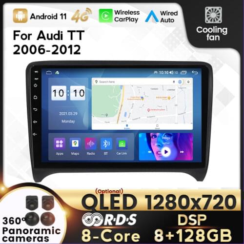 MEKEDE 7862 4G LTE 8 core android 10.0 Car gps navigation multimedia player for Audi TT MK2 8J carplay WIFI BT FM