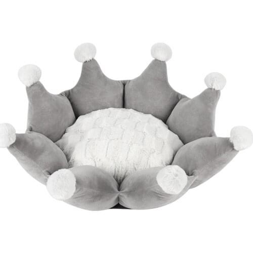 Cat Lovely Bed Crown Shape Winter Cave For Puppy Small Dog Soft Short Fleece Keeps Warm Luxury Dog Beds For Small Dogs
