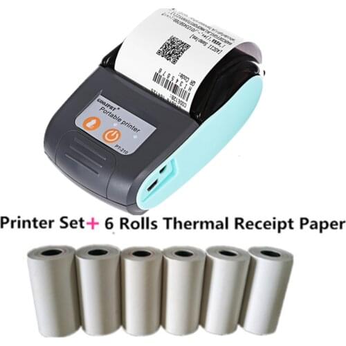 Mini Portable Rechargeable Android Bluetooth 2.0 58mm 203DPI Thermal Receipt Printer for Restaurant Supermarket Dom