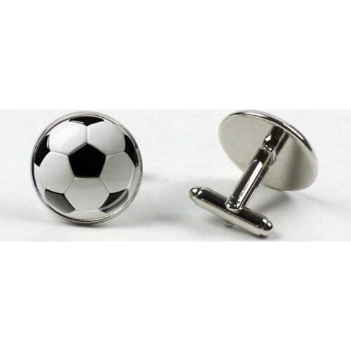 VERDVE2019 Top 20mm Football Club Round Glass Mens Shirt Cufflinks Jewelry Wedding Gifts