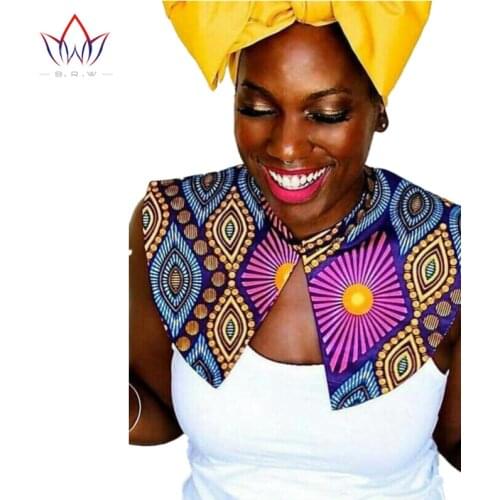 Wholesale Female False Collar Cotton Ethnic Vintage Traditional African Clothing Print Cape Women Clothes Accessories WYA15