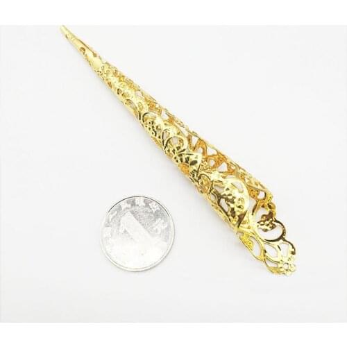 10Pcs Finger Nail Tips Decorative Ancient Queen Costume Accessories Nails Art Fake Extension Nail Tips for Cosplay