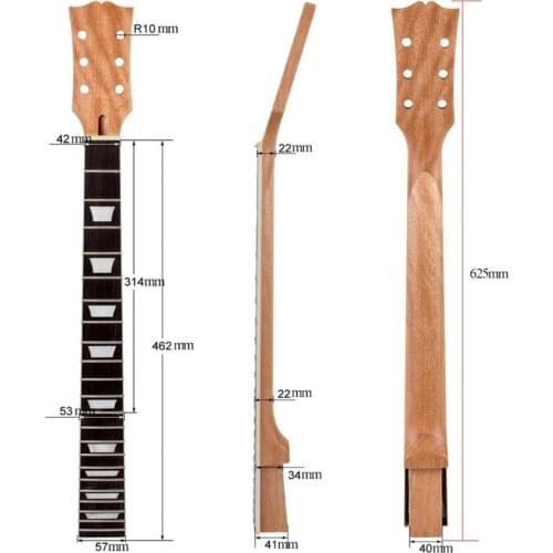 E56D Electric Guitar Neck Wooden Stylish DIY Replacement Guitar Neck for Gibson Les Paul Lp Guitars Parts Replace 22 Frets