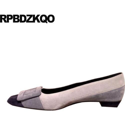 Chinese latest designer shoes women luxury 2018 slip on china fitness korean factory direct comfortable square toe suede ladies