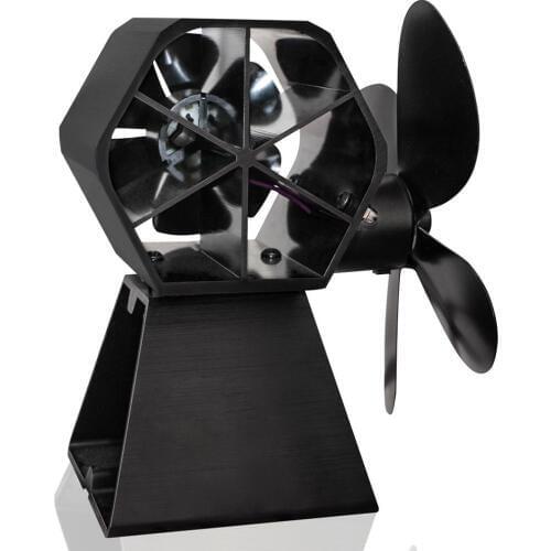 New Twins 6 Blades Heat Powered Stove Fan Wood Log Burner Stove Fan Eco Efficient Heat Distribution Thermal Power Fireplace Fan