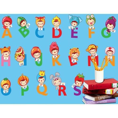 Letter baby pattern wallpaper Household adornment wall stickers Decorated the childs bedroom 45x60cm