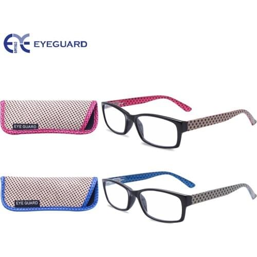 EYEGUARD Reading Glasses Rectangular Spring Hinge Female Reader Lady Reading