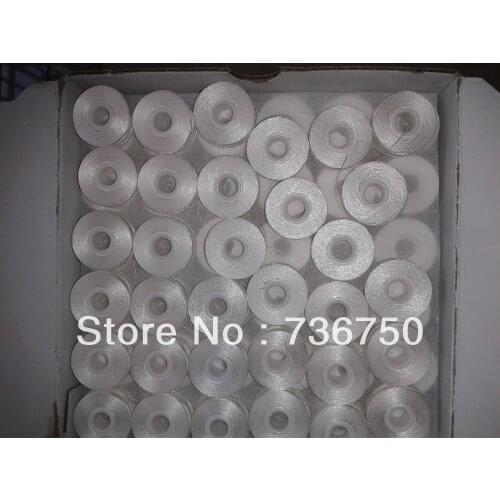 Wholesale 75D/2 L Style Sideless Prewound Bobbin 100% polyester thread for Tajima Barudan SWF Chinese embroidery machine 144 pcs