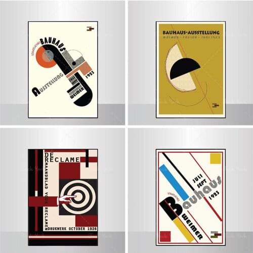 Bauhaus poster,Bauhaus Exhibition print,Herbert Bayer,Bauhaus Print,Walter gropius,Bauhaus Architecture