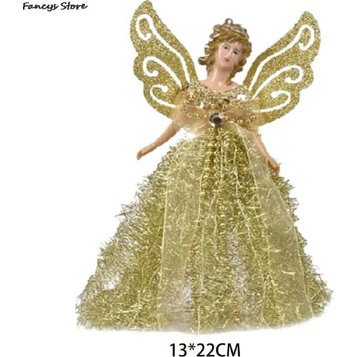 Christmas Decoration Standing Christmas Angel Home Decoration Ornaments Wedding Dress Fairy Christmas Tree Pendant Goddess New