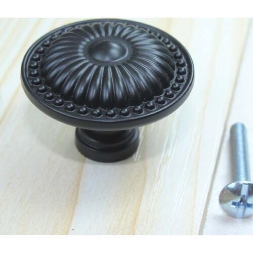 Dresser Black Drawer Handles Cabinet Door Knobs Pull Handle Rustic Furniture Knob Hardware modern simple black knobs pulls