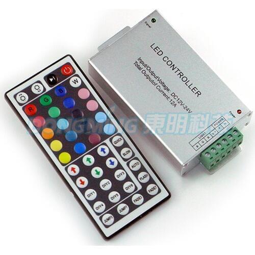 Cheapest Aluminum profile rgb controller 50pcs/lot LED controller 12v 44key 288W remote controller for 5050 RGB led strip