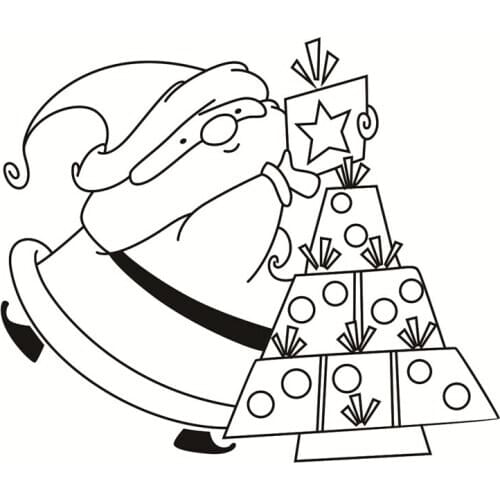 Santa Claus cartoon pattern Stamp And metal die Scrapbooking Alphabet Stamp Embossing Craft making Silicone Transparent Stamps