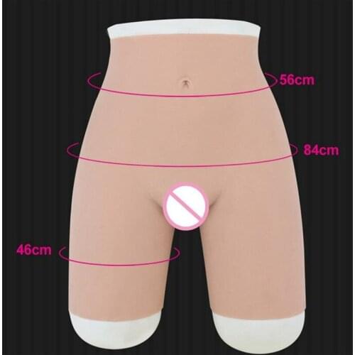 Crossdresser silicone artificial penetrable fake vagina Underwear hip pant transgender Shemale Drag Queen crossdressing