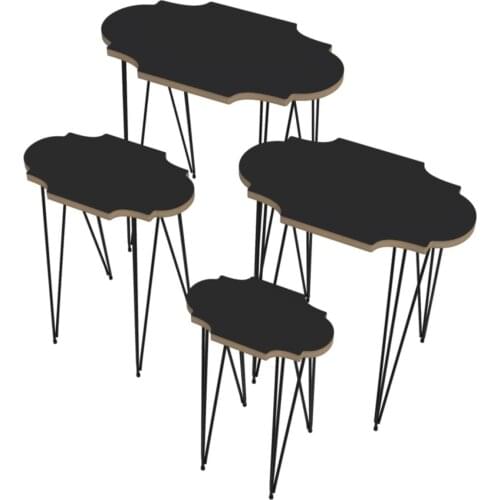 Modern Larose Zigon Coffee Table Nan Cvz 3 Pcs (50*50*50*50-45*40*40*40-40*30*30*30) triangle coffe table