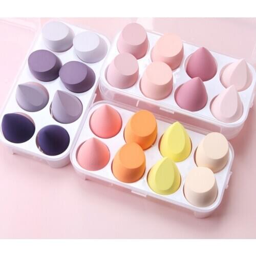 8pcs Makeup Sponge Soft Bueaty Blender Discount Make Up Water Tear Drop Fondation Powder Cream Concealer Cosmetic Sponge Puff