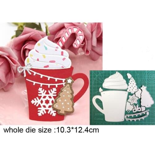 2020 new metal dies Christmas Cake Cup Cutting Dies Stencils For DIY Scrapbooking dies Decorative Embossing PaperCraft dies