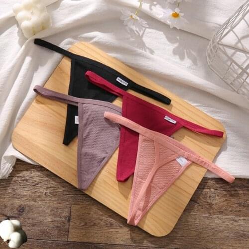 Ms. Sexy thong cotton underwear womens seamless underwear girl close small waist shorts pure color underwear