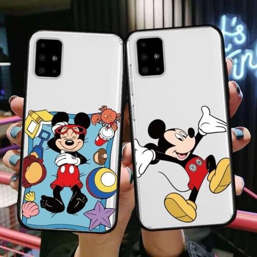 Smiling Mickey Mouse Anime Style Transparent Phone Case Hull For Samsung Galaxy A 50 51 20 71 70 40 30 10 80 E 5G S Shell Art Ce