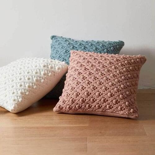 High Quality Hollow woolen kintted pillowcase car sofa cushion pillow cover Comfortable Soft Cushion Cover Home Sofa Decor