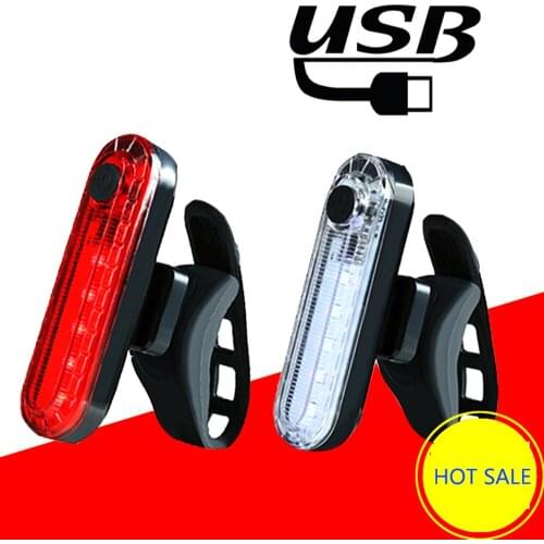 Bicycle Lamp Rechargeable LED USB Mountain Bike Tail Light Taillight MTB waterproof Safety Warning Bicycle Rear Light